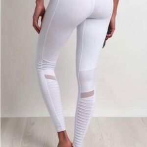 ALO Yoga High-Waist Moto Women's White Leggings